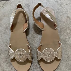 Jack Rogers Liliana Pewter Sling Back Sandals